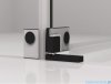 Ronal Cadura Black Line drzwi wahadłowe 80cm jednoczęściowe lewe z polem stałym czarny mat CA31CG0800607